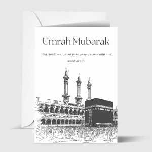 Umrah Mubarak Islamic Greeting Card