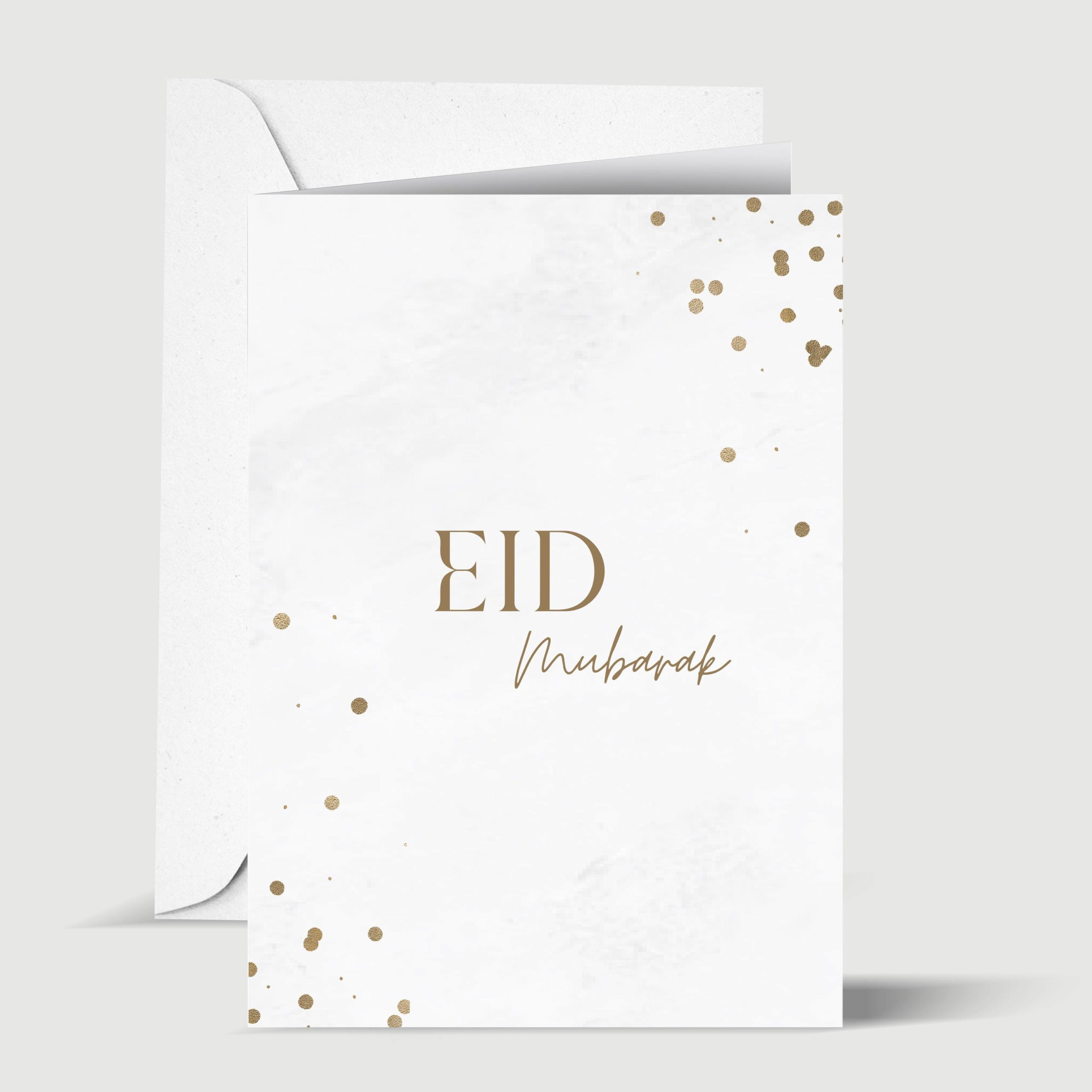 Eid Mubarak Islamic Greeting Card for Eid Al Fitr or Eid Al Adha