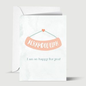 Alhamdulilah I am so Happy for You General Islamic Greeting Card | Muslim Congratulations Card for Any Occasion