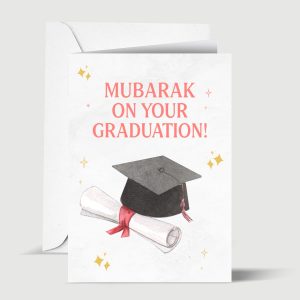 Mubarak on Your Graduation Islamic Greeting Card for Muslim Student