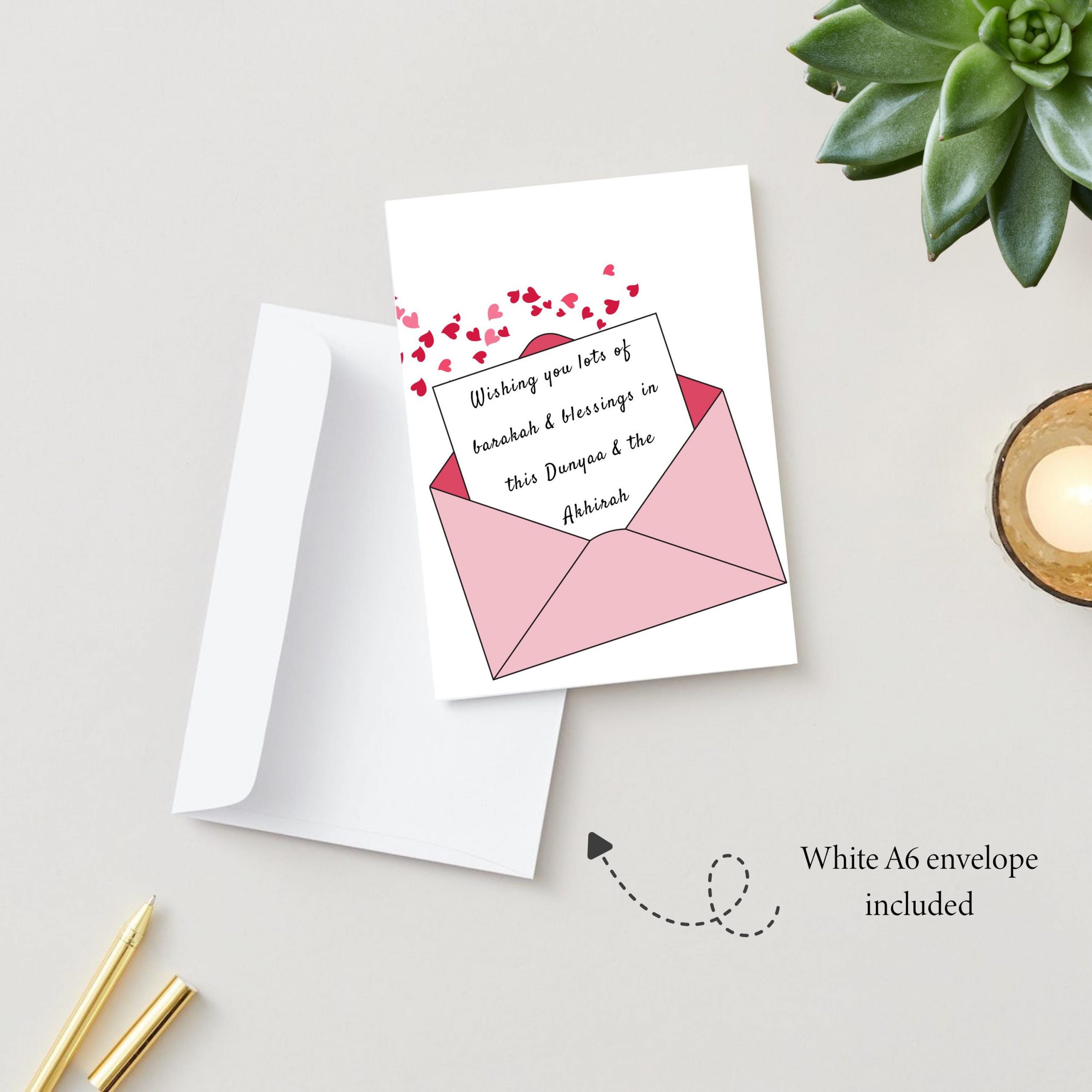 Wishing You Lots of Barakah & Blessings General Islamic Duaa Greeting Card for Any Occasion - Image 2