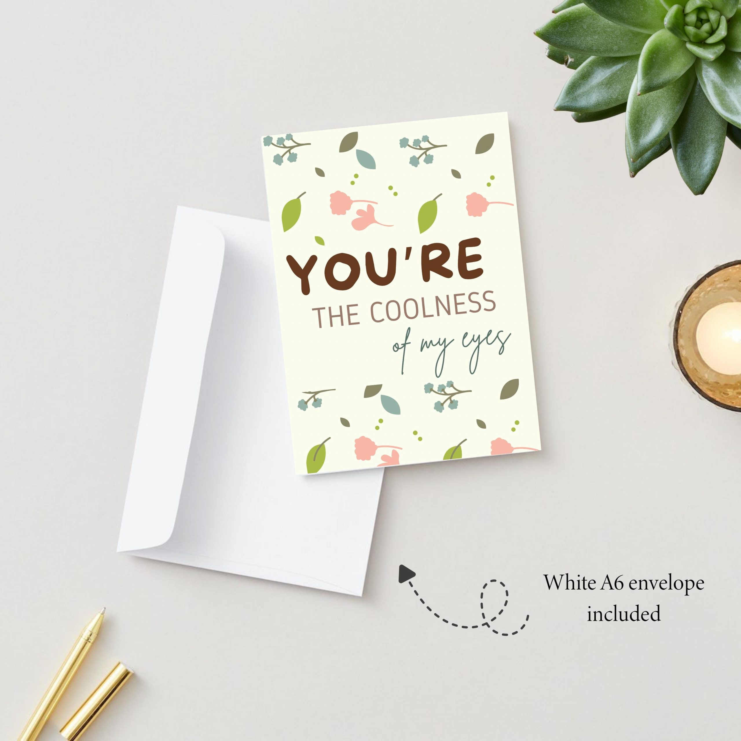 You Are the Coolness of My Eyes Islamic Greeting Card for Daughter or Son - Image 2