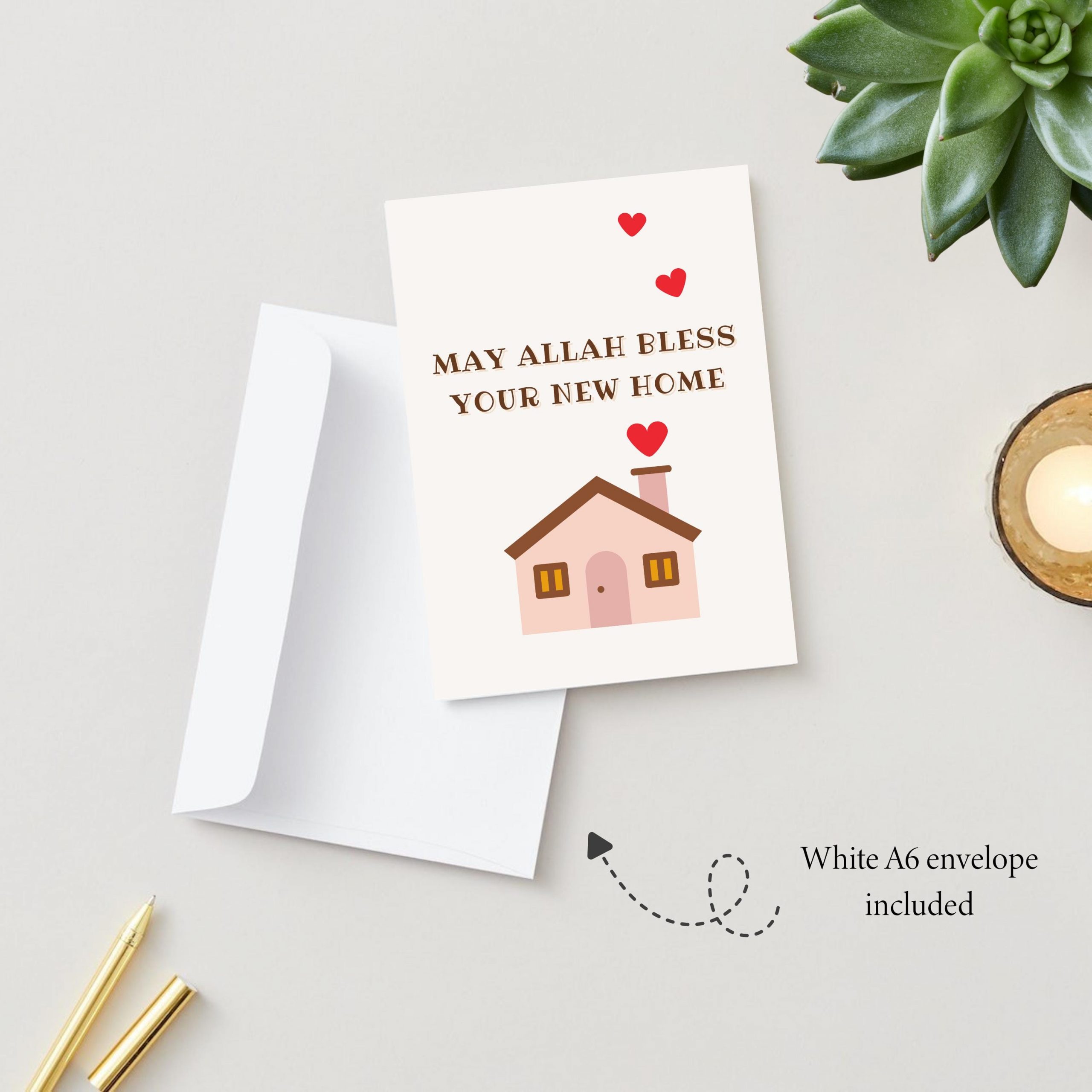 May Allah Bless Your New Home Islamic Greeting Card | Housewarming Gift for Muslim Family - Image 3