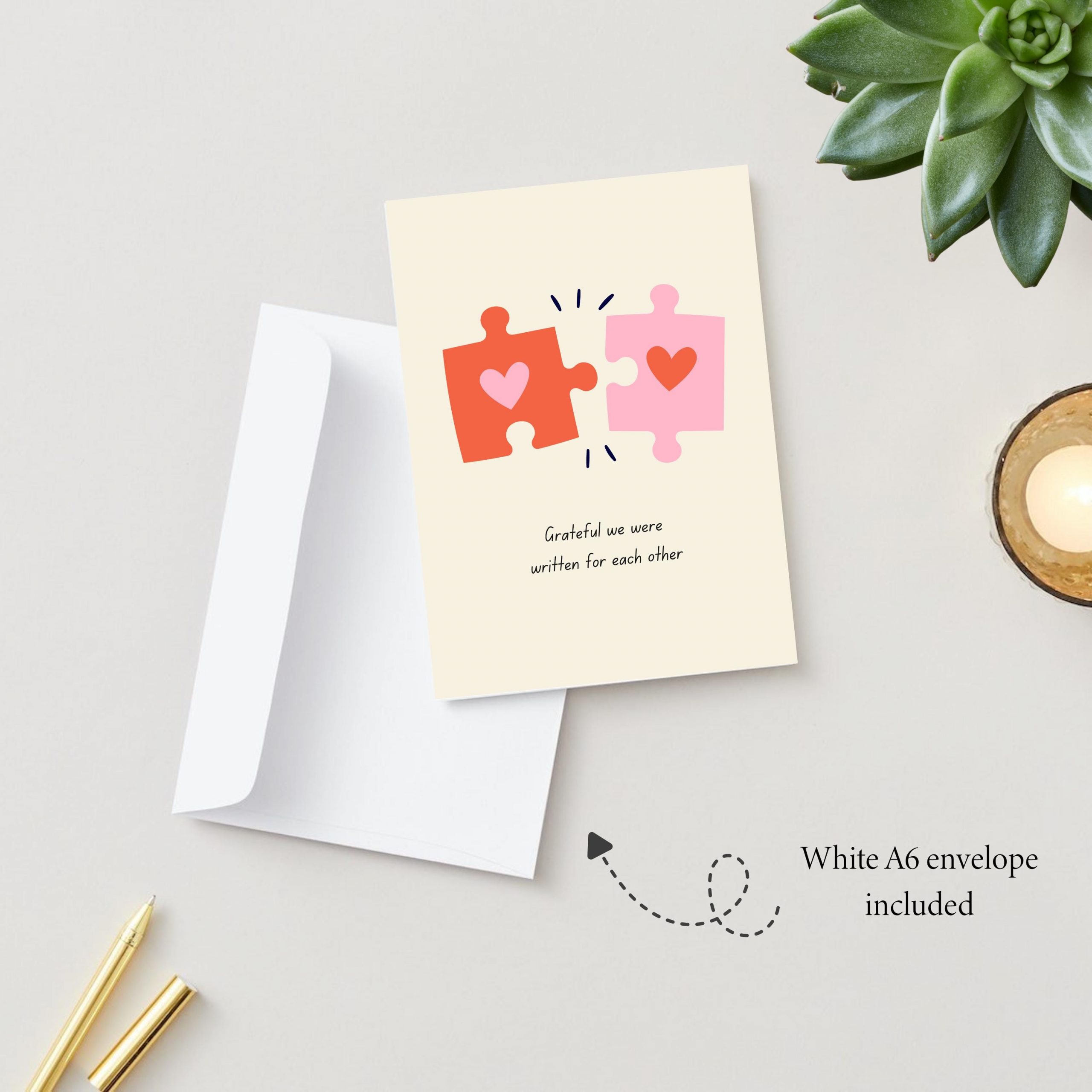 Grateful We Were Written for Each Other Islamic Greeting Card for the Perfect Match - Image 2