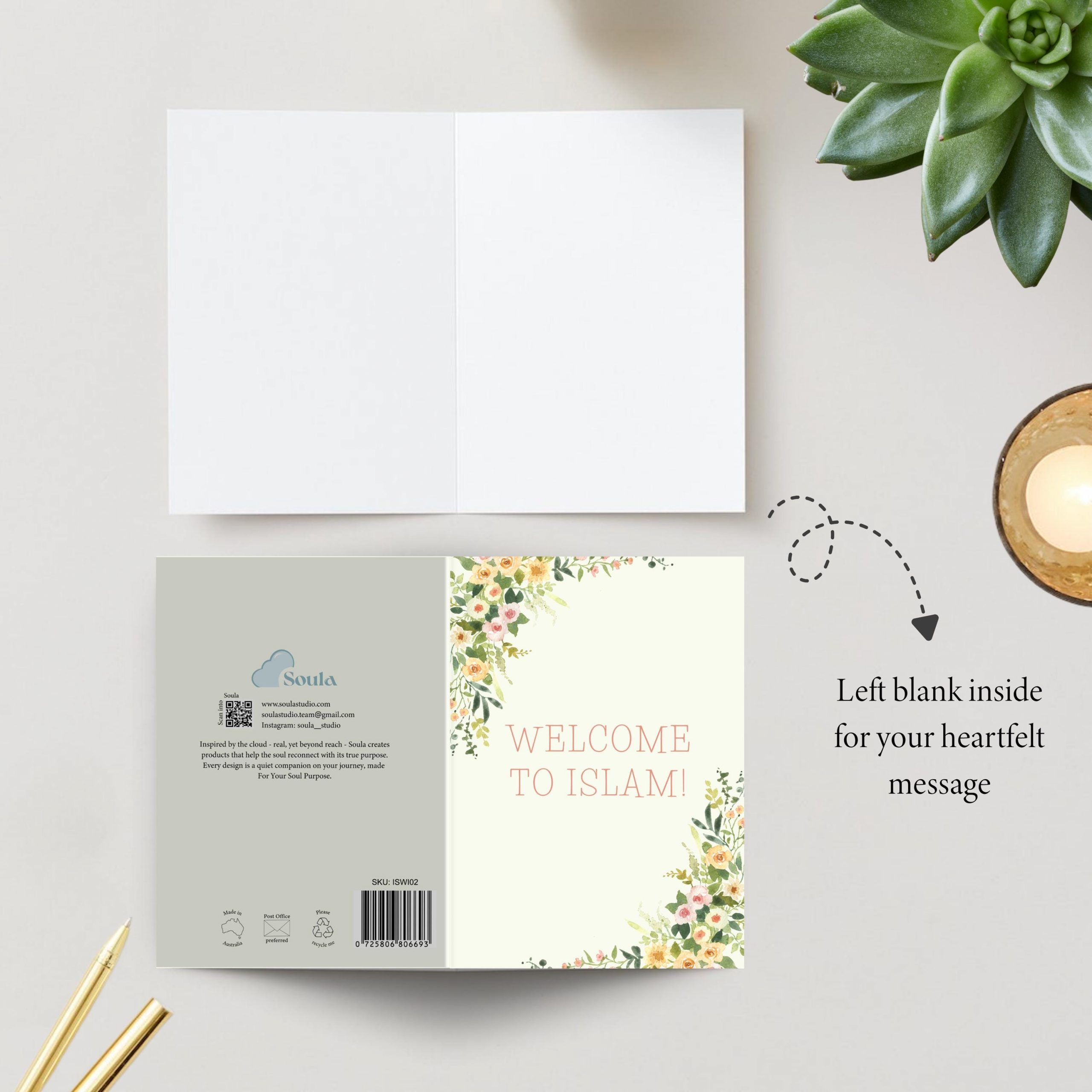 Welcome to Islam Islamic Greeting Card for a New Muslim Revert - Image 3