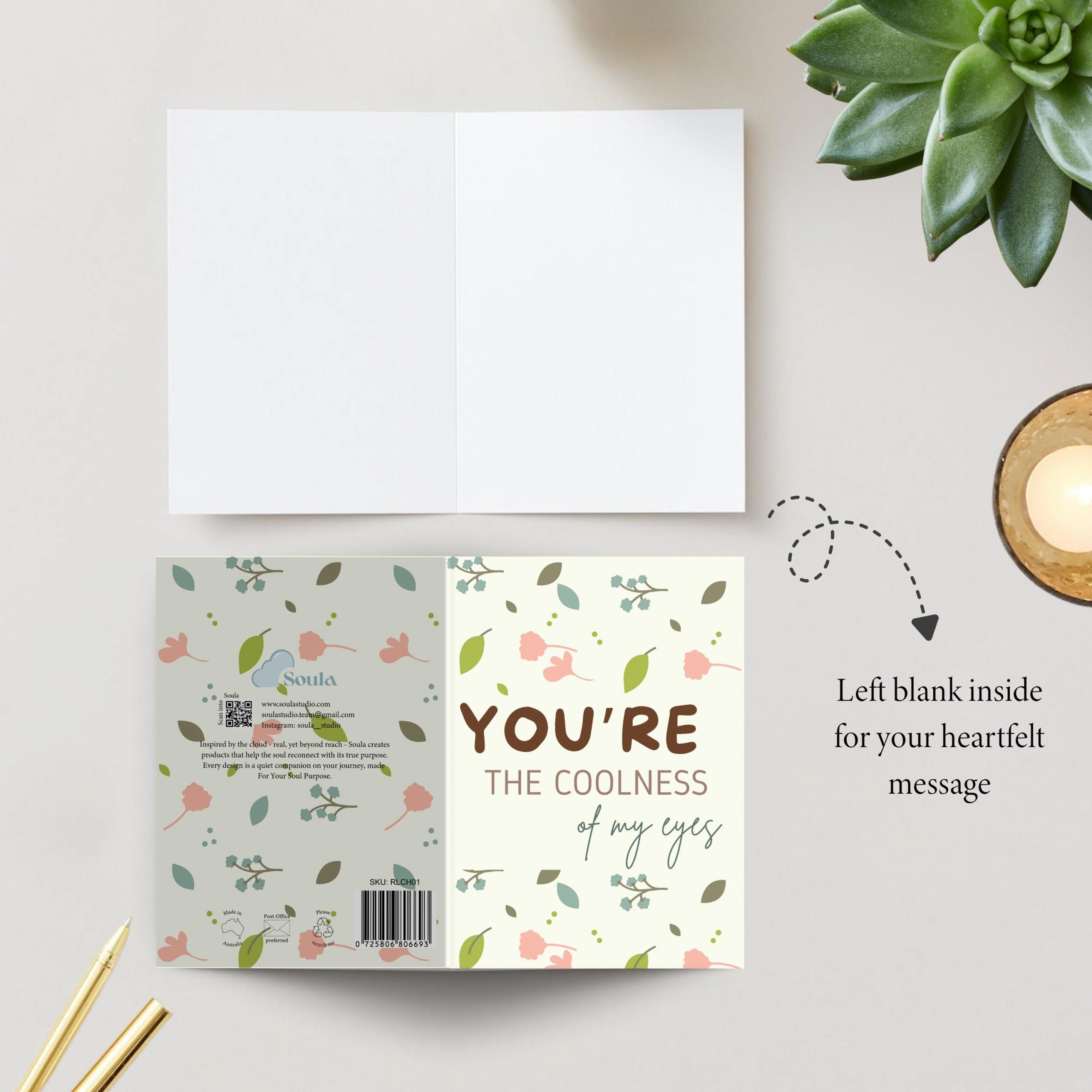 You Are the Coolness of My Eyes Islamic Greeting Card for Daughter or Son - Image 3