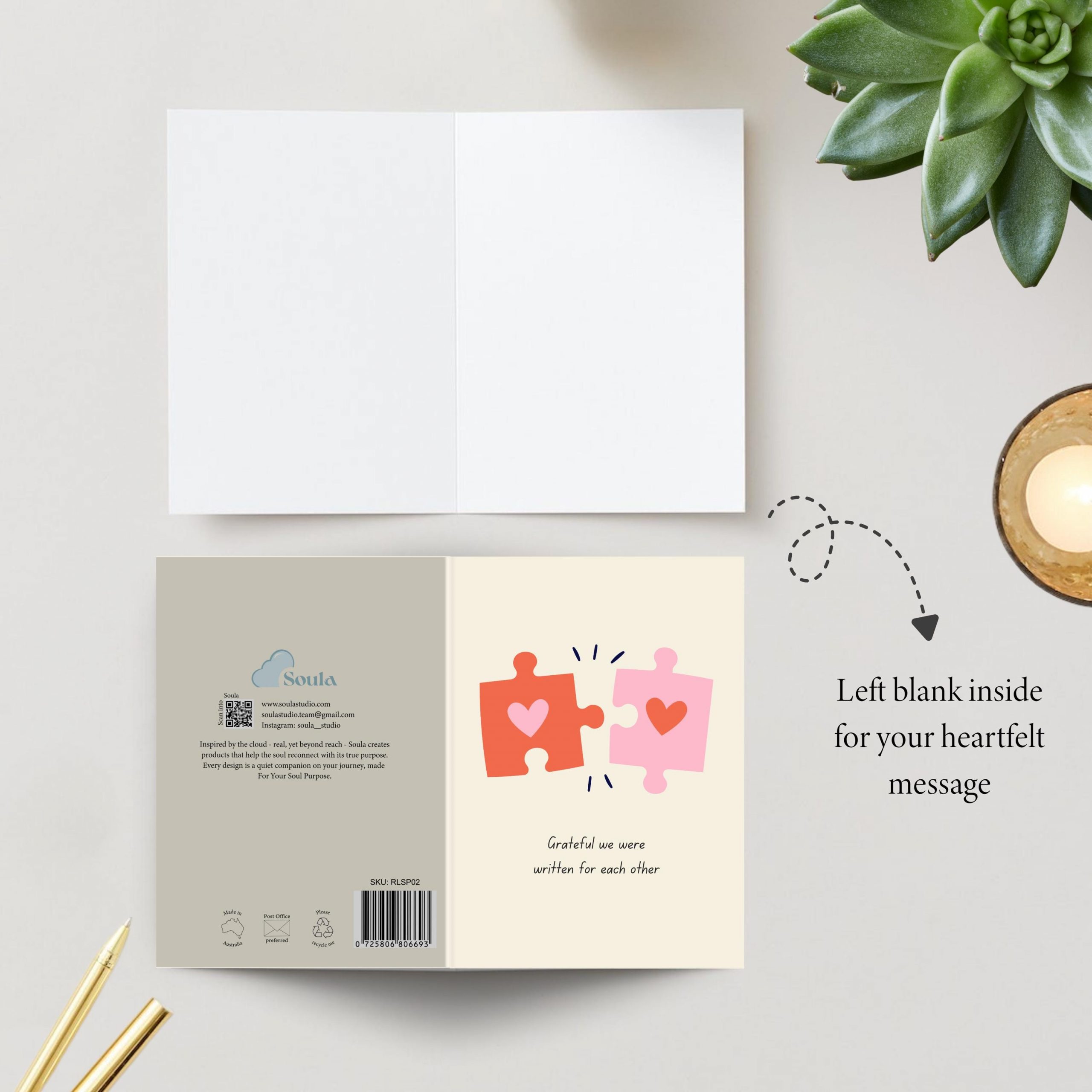 Grateful We Were Written for Each Other Islamic Greeting Card for the Perfect Match - Image 3