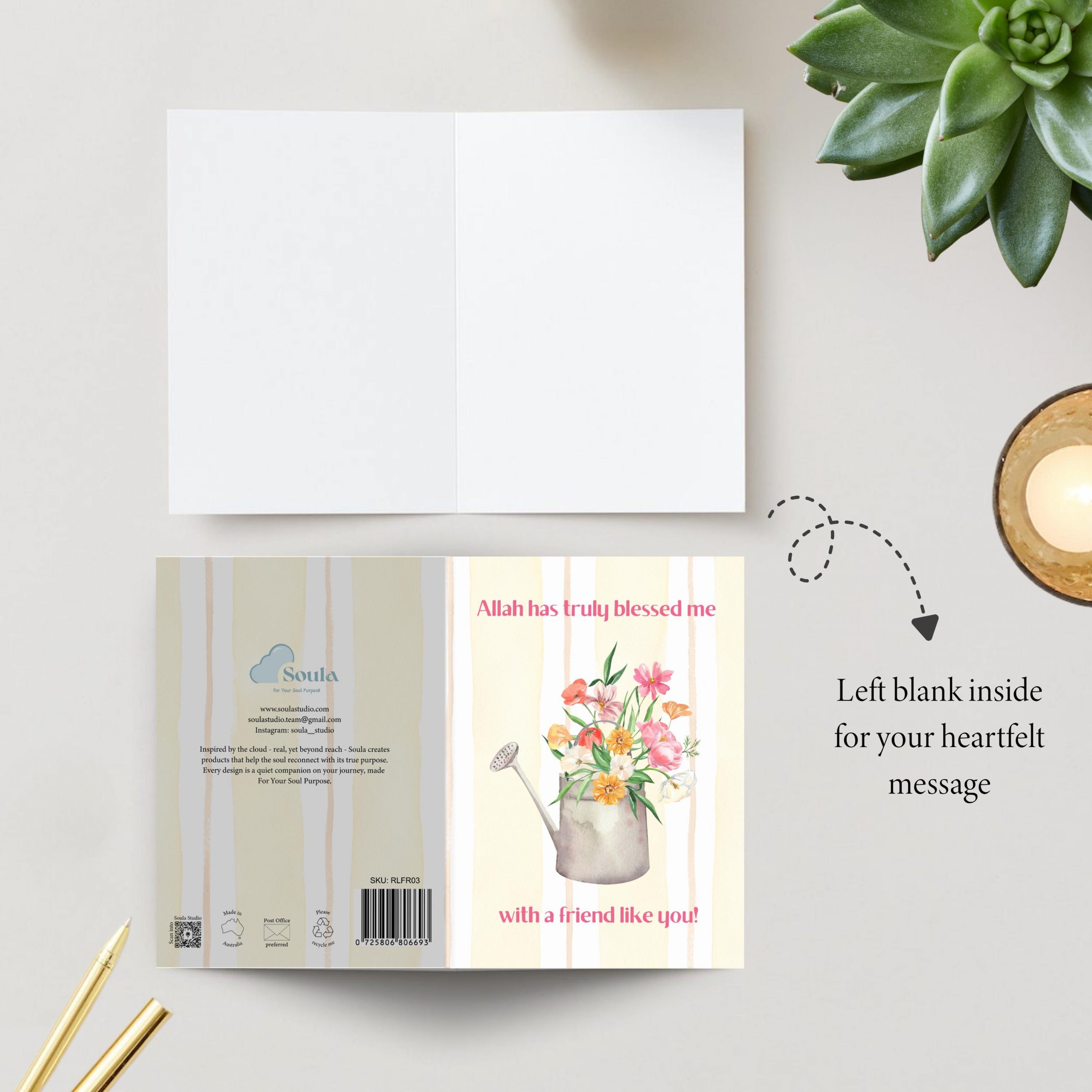 Allah has Truly Blessed me With a Friend Like You Islamic Friendship Greeting Card - Image 4