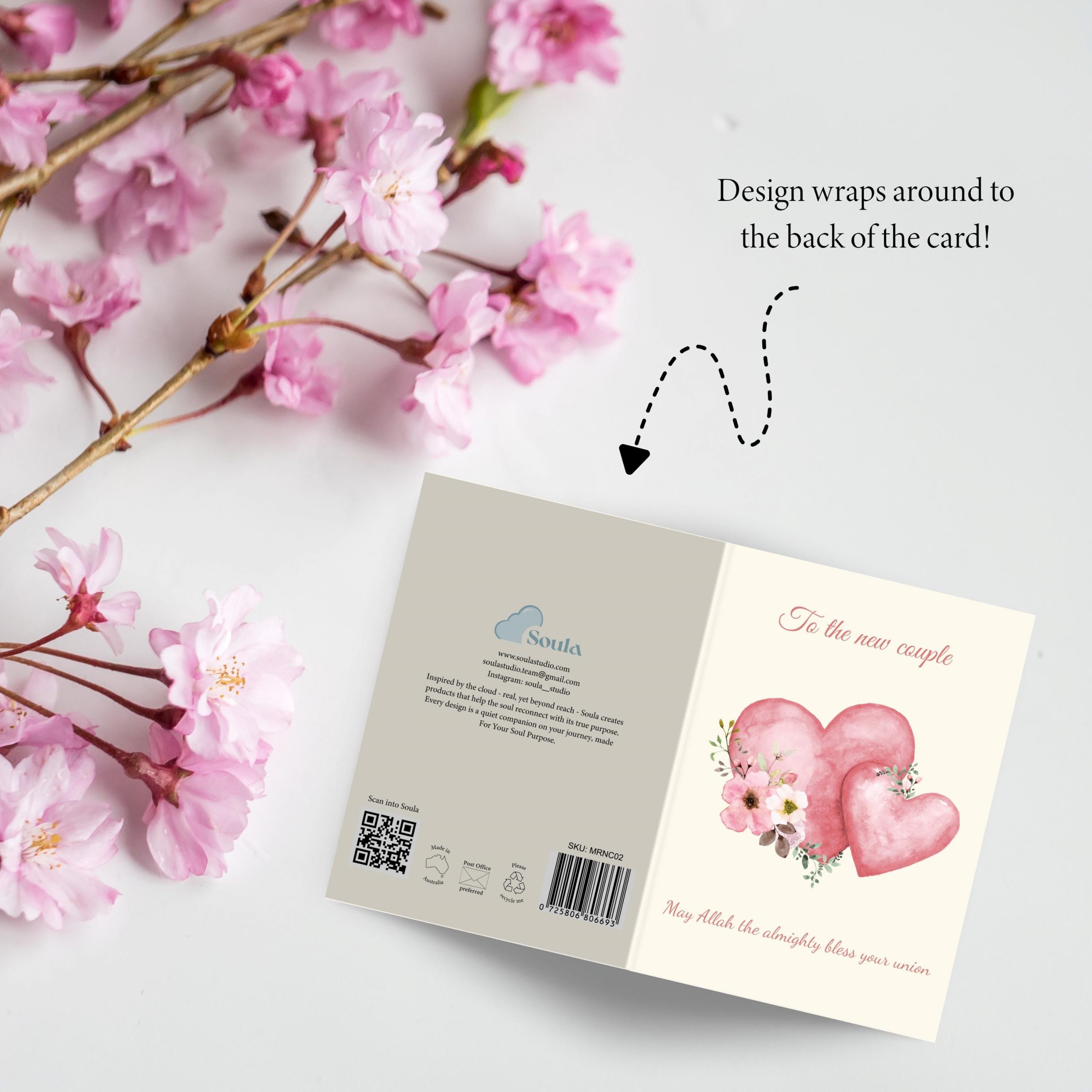 To the New Couple Islamic Marriage Greeting Card | Congratulations to Muslim Couple on Engagement, Wedding, Nikkah or Walima - Image 4
