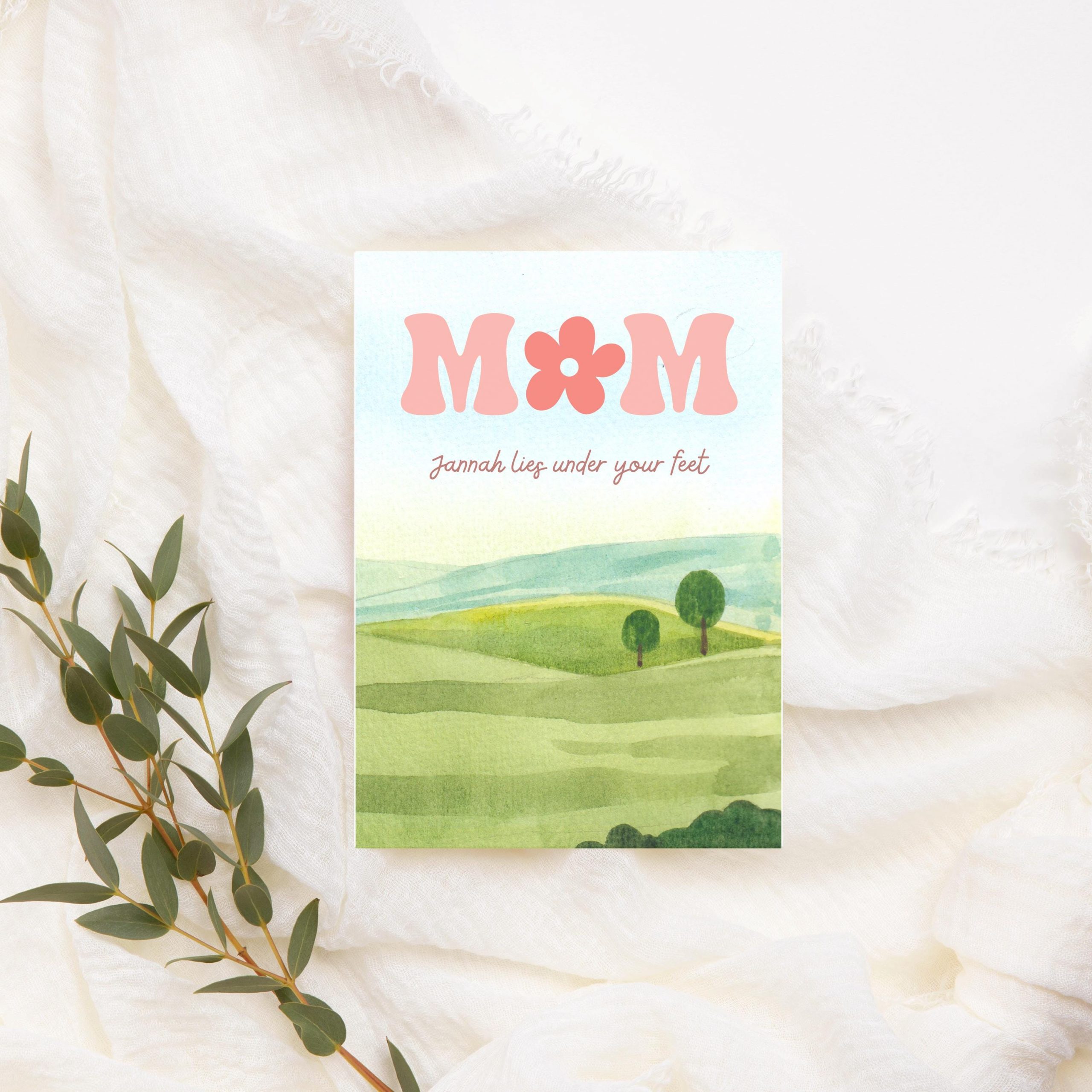 Mum Jannah Lies Under your Feet Islamic Greeting Card for Muslim Mother - Image 6