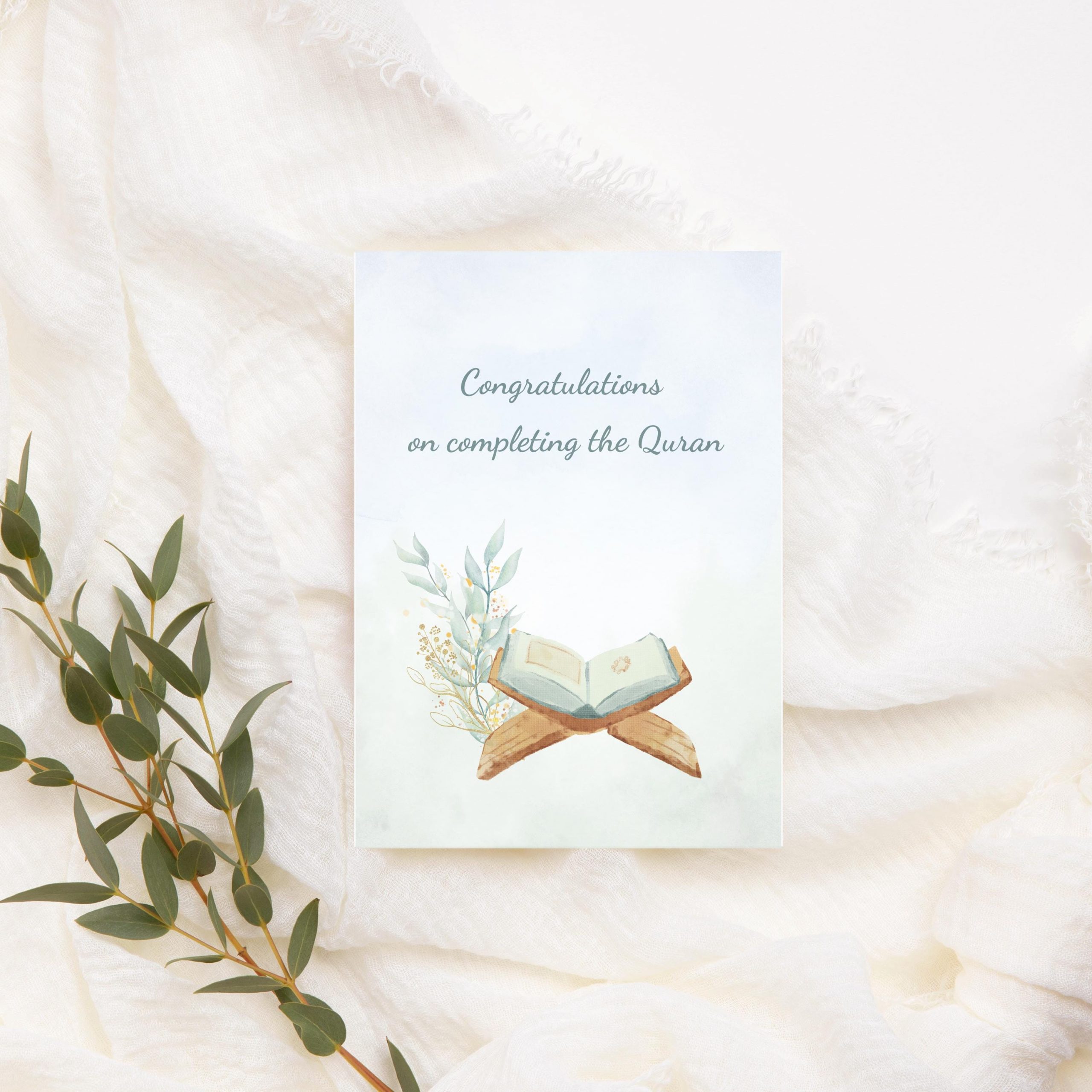 Congratulations on Completing The Quran Islamic Greeting Card for Quran Memorisation, Recitation or Ijazah for Quran Student - Image 6