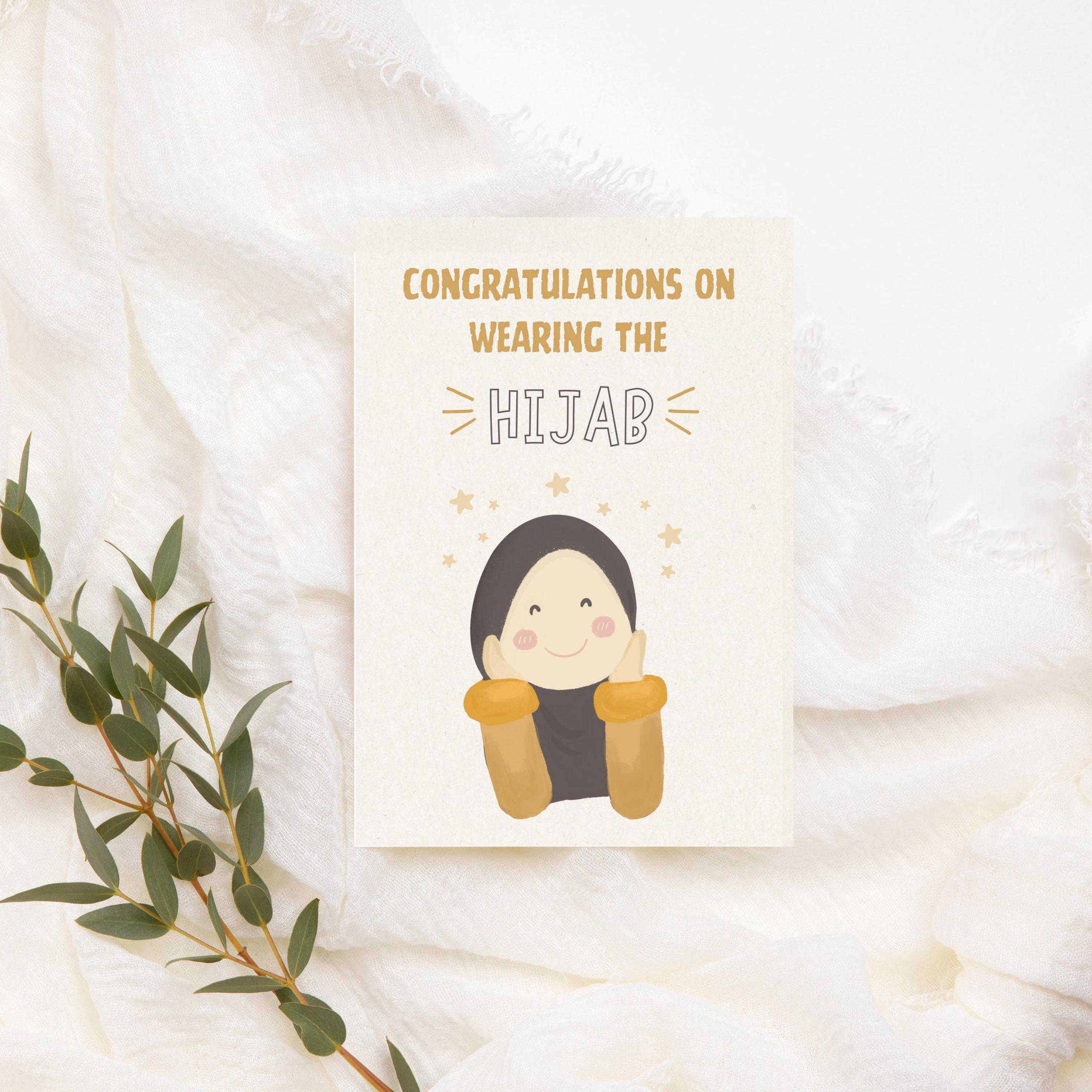 New Hijabi Islamic Greeting Card for Muslim Frien - Image 6