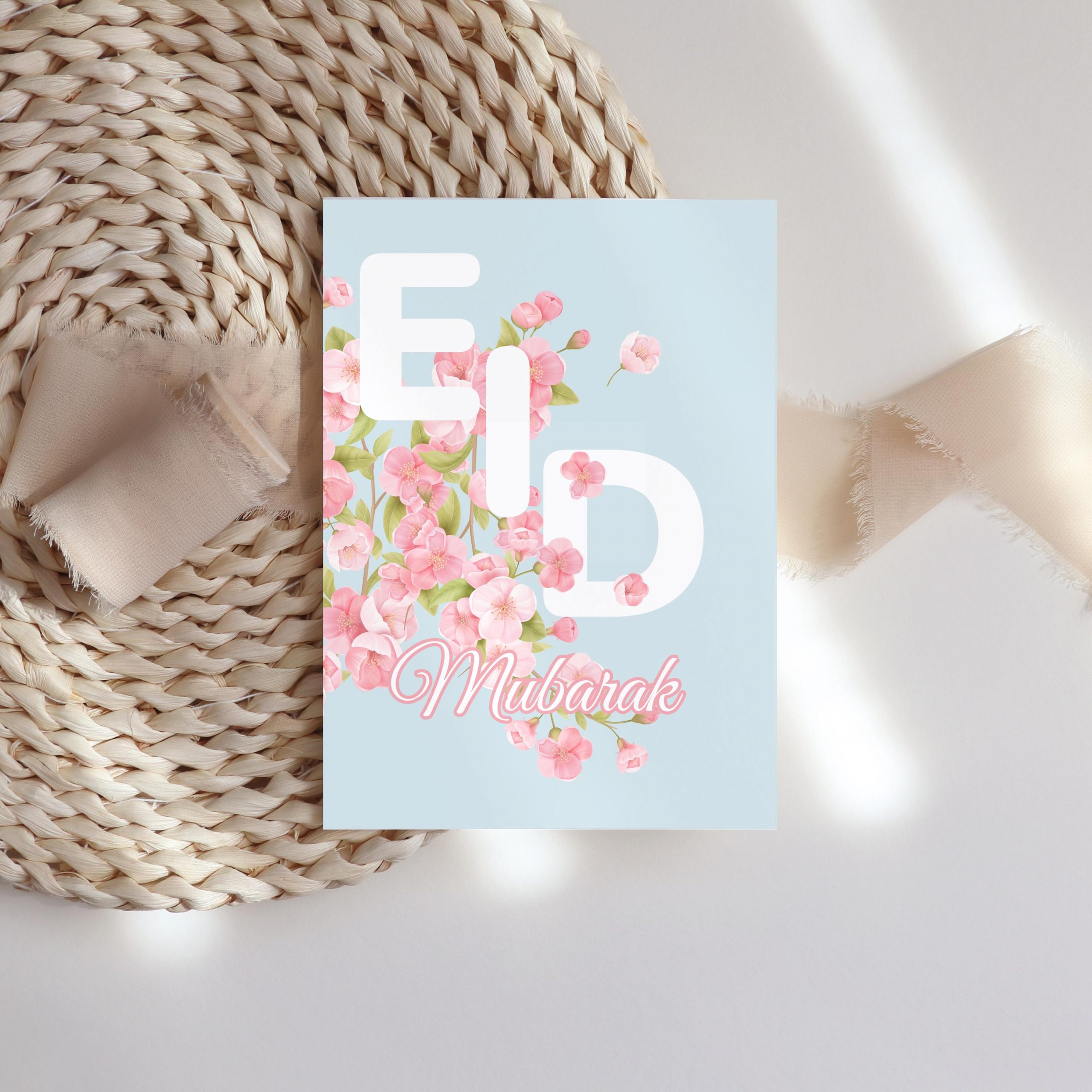 Eid Mubarak Floral Islamic Greeting Card for Eid Al Adha or Eid Al Fitr - Image 7